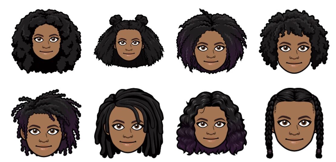 Afro Hairstyles on Bitmoji